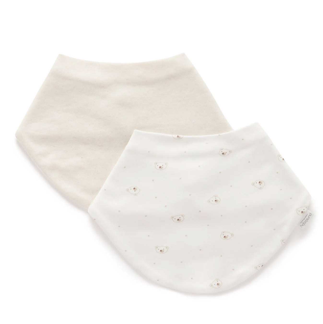 Purebaby 2 Pack Essential Dribble Bib